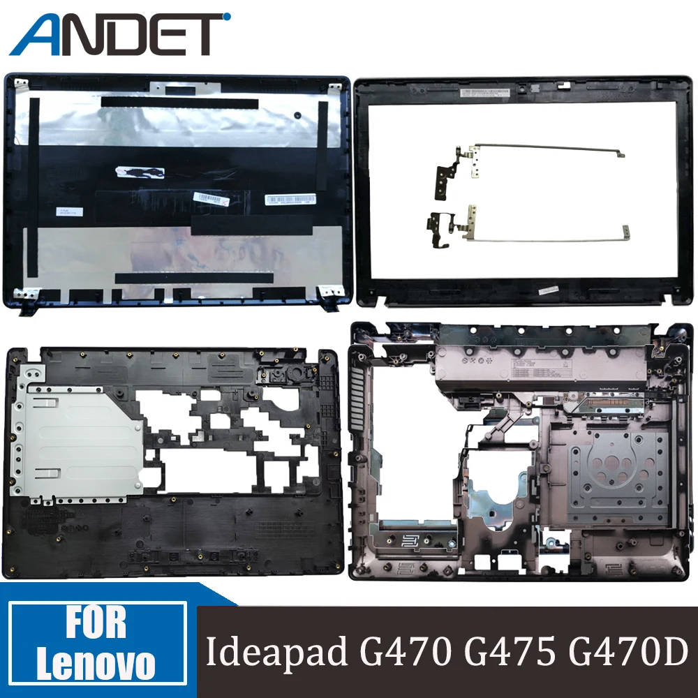 

New Laptop LCD Rear Top Lid Back Cover/Front Bezel/Hinges/Palmrest/Bottom Case For Lenovo Ideapad G470 G475 G470D G470AX G475AX
