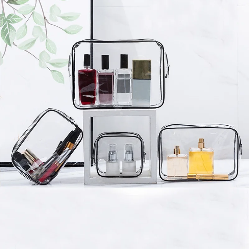 

1pc PVC Women Zipper Clear Makeup Bags Transparent Cosmetic Bag Beauty Case Travel Organizer Storage Bath Toiletry Wash Bag