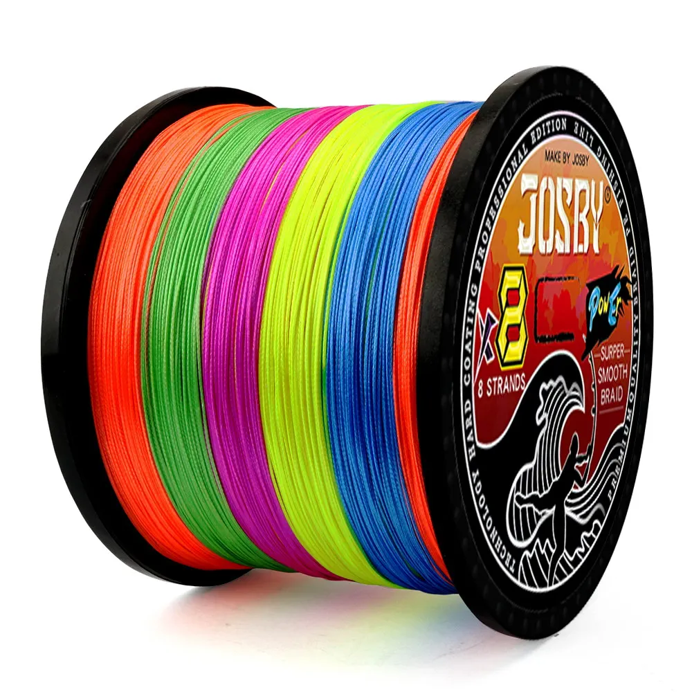JOSBY X8 Strand 300M 100M 500M 1000M PE Braided Fishing Line 22-100LB Multifilament Floating Wire Fly Carp Sea Saltwater Pesca fishing line fishing tackle