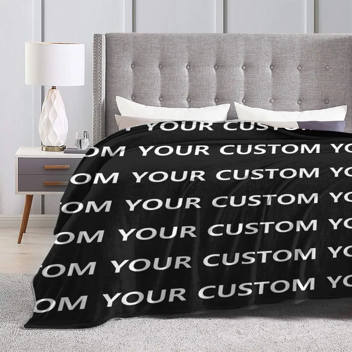 Custom DIY Your Image Super Soft Blanket Add Design Travel Throw Blanket Winter Aesthetic Flannel Bedspread Sofa Bed Cover 4