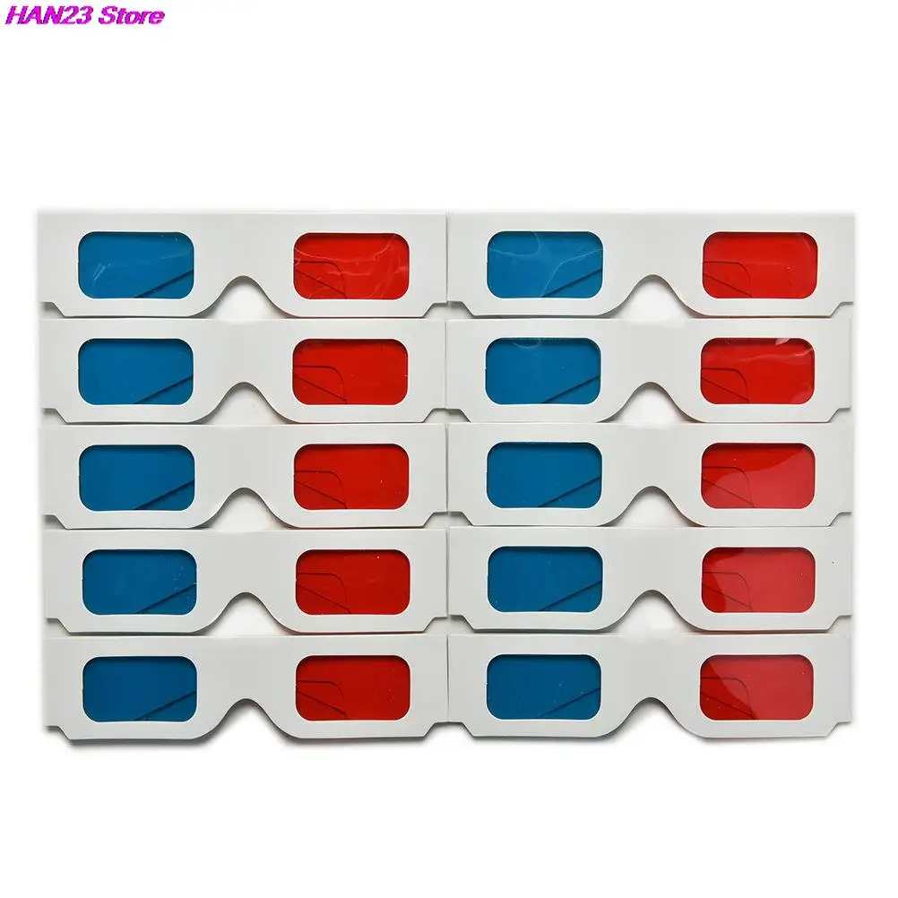 3d Anaglyph, en carton, universel, rouge et bleu Cyan, vente en gros, 10