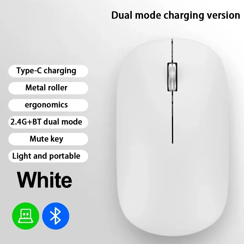 OnePlus Dual-Mode Silent Ergonomic Wireless Mouse with Type-C Charging