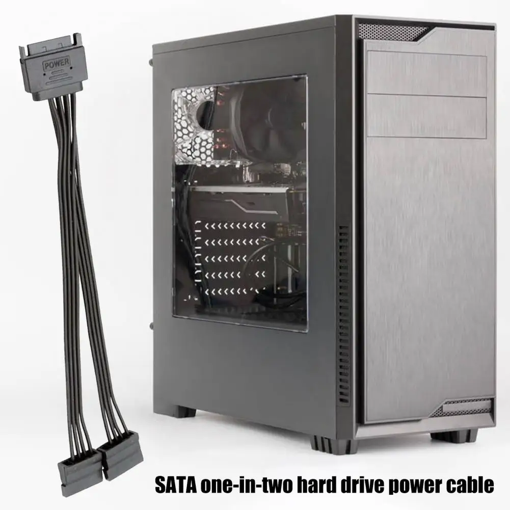 

Удобные изолированные Компьютерные аксессуары SATA кабель питания 15Pin SATA папа к 2 15Pin мама Кабель питания Шнур