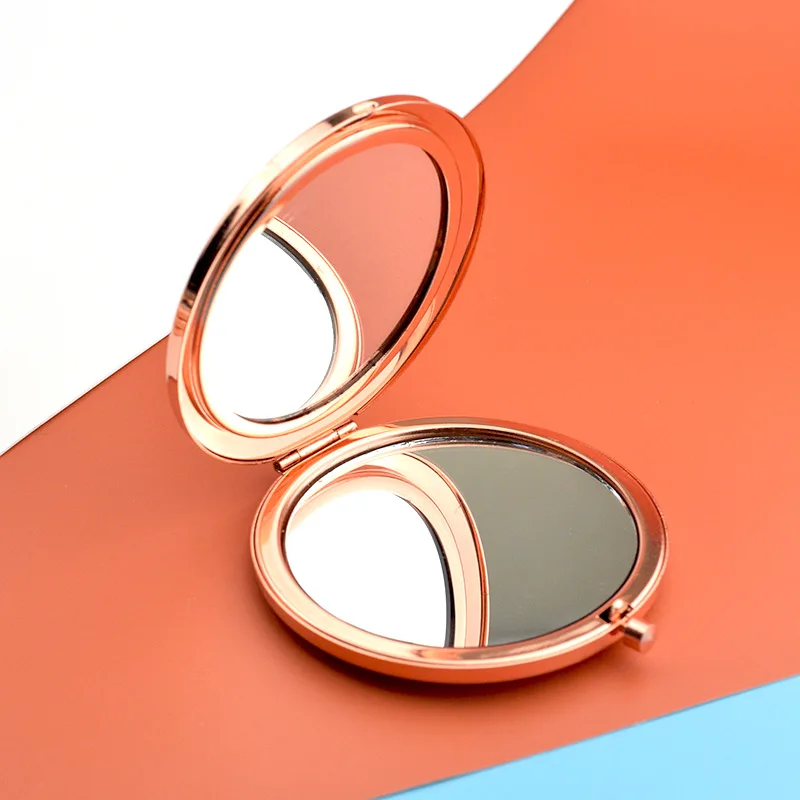 

Mini Pocket Makeup Mirror Cosmetic Compact Portable Dual Sides Stainless Steel Cosmetic Make Up Mirrors Blessing Birthday Gifts