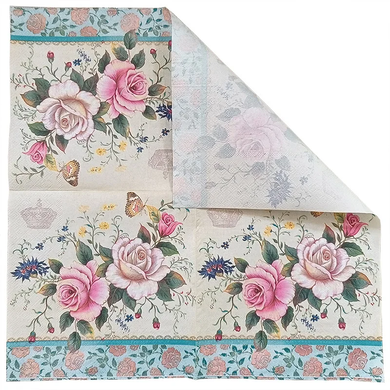 10/20pcs/Pac 33*33cm 2-Ply Stock New Colourful Printed Napkins Flower and Grass Facial Tissues Party Tissue Paper Placemats disposable paper placemats