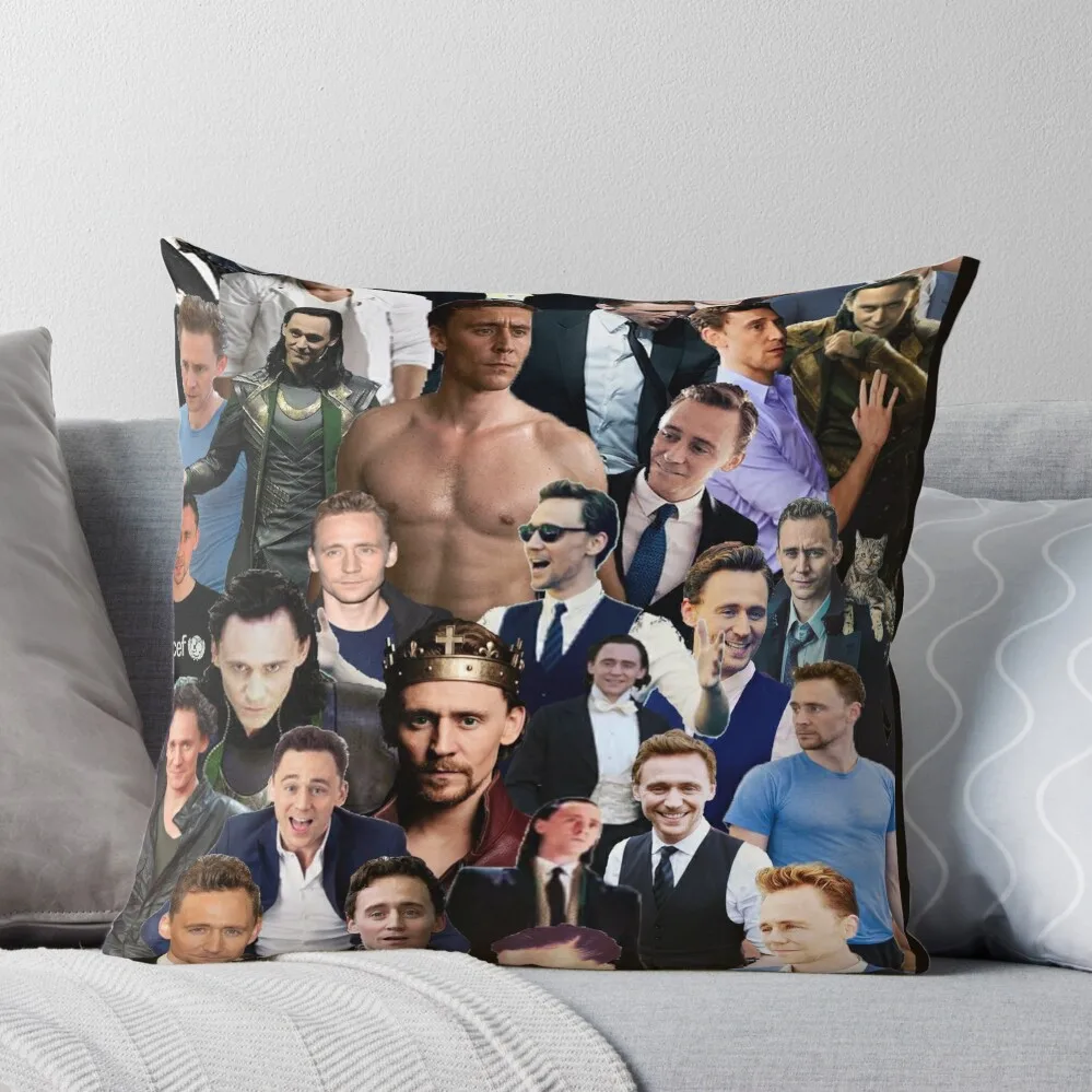 

Tom Hiddleston Collage Throw Pillow Cushions Cover luxury sofa pillows Rectangular Cushion Cover autumn decoration