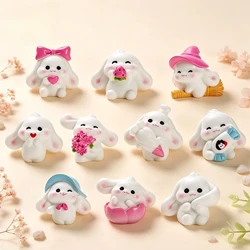 Set of 10 Miniature Cute Rabbit Figurines for DIY Decoration and Dollhouse Decor (10pcs)