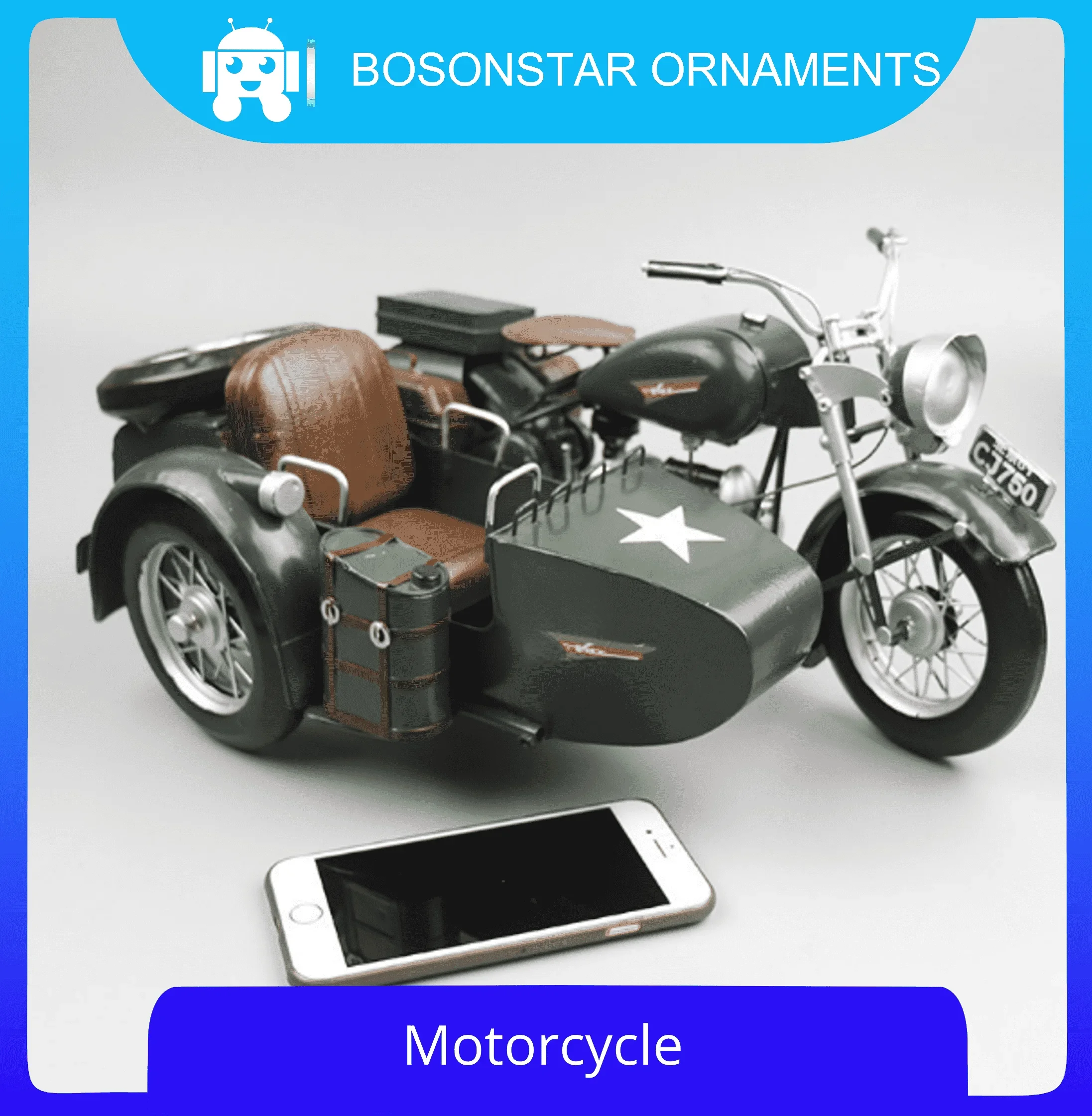 

Simulation Of Motorcycle Model Wrought Iron Retro Nostalgic Objects Collection Decoration Ornaments