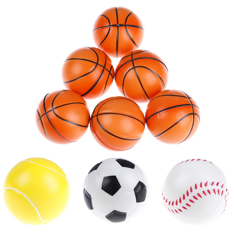 

6Pcs 6.3Cm Childrens Vent Balls Soccer Stress Balls For Stress Relief Ball Games
