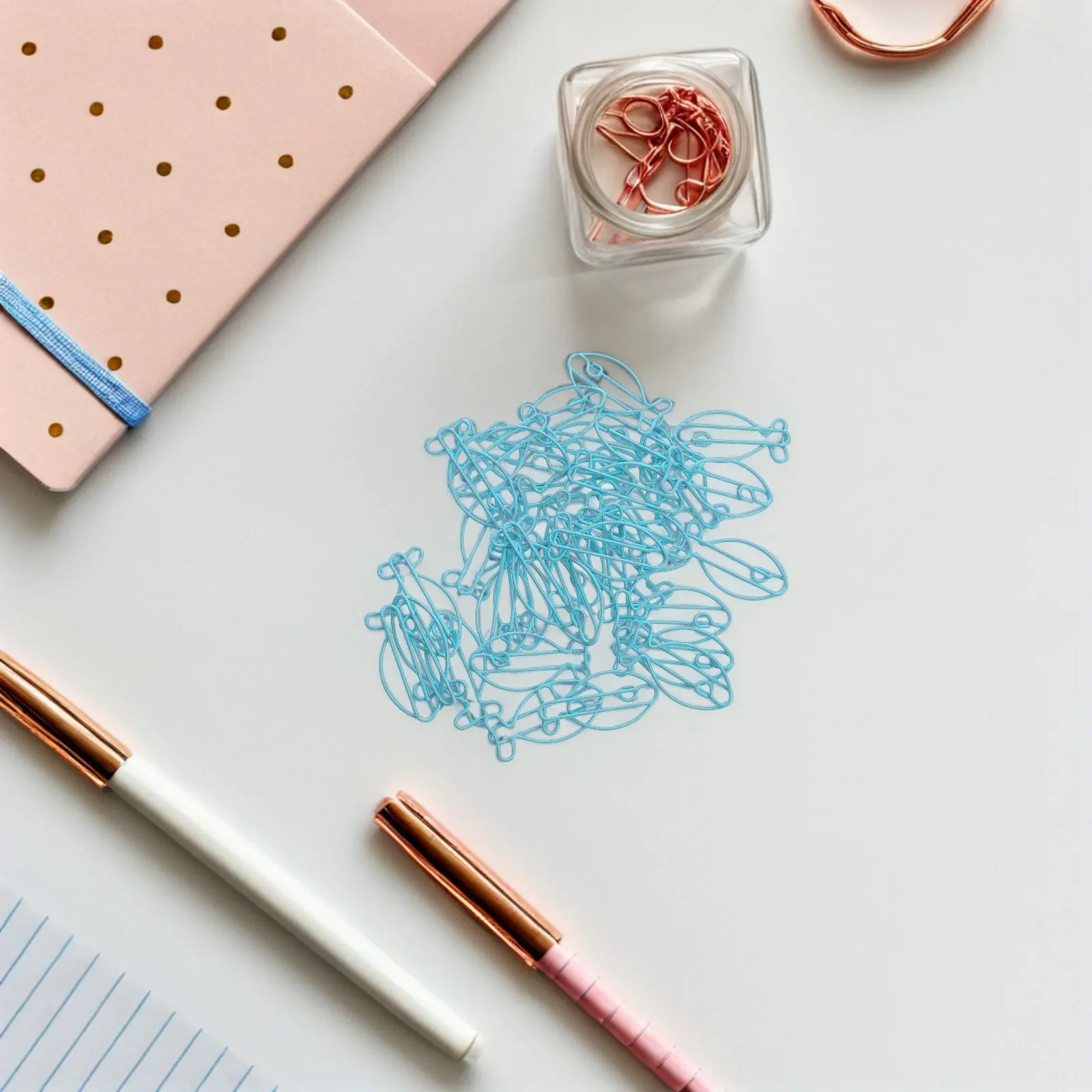 30Pcs 금속 물고기 종이 클립 사무실 학교 문서 정리를위한 창조적 인 장식 클립 종이 클립 세트 종이 클립