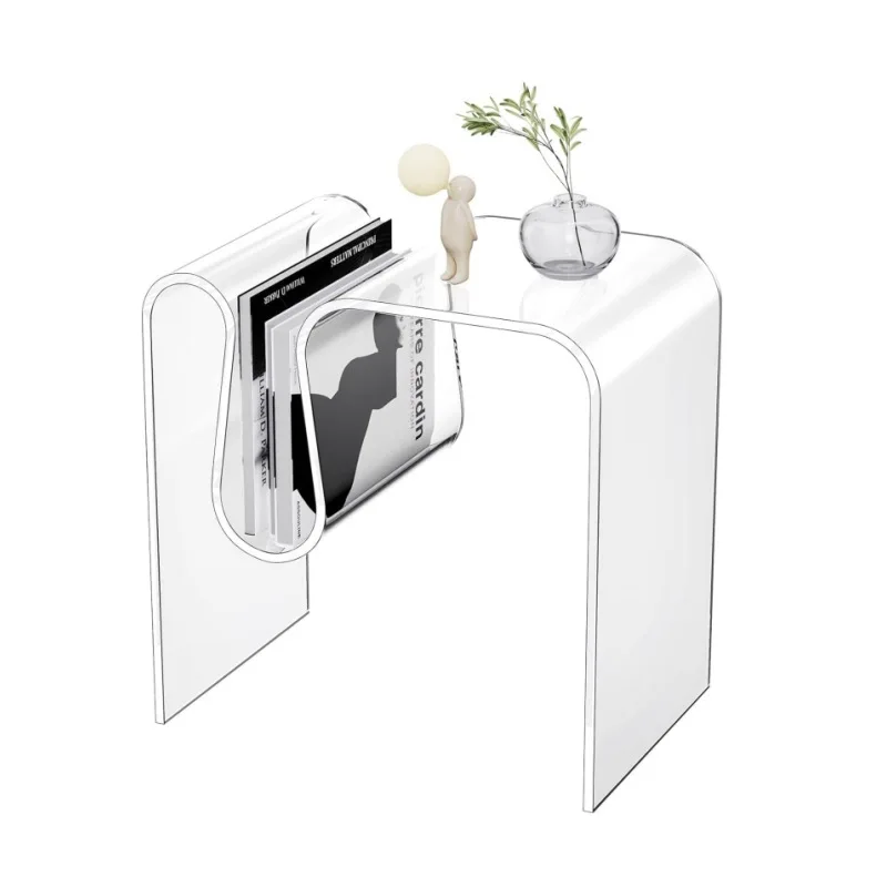 커피 테이블 Popular Acrylic-Edged Table Living Room Mini Bedroom Bedside Simple Coffee Table M Type Side