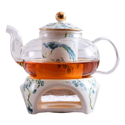 Tetera De Cerámica Con Colador Porcelana Vintage Tetera Británica Y Juego  De Tazas Vela Calefacción Vidrio Tazas De Café Decoración Del Hogar 210724  De 41,8 €