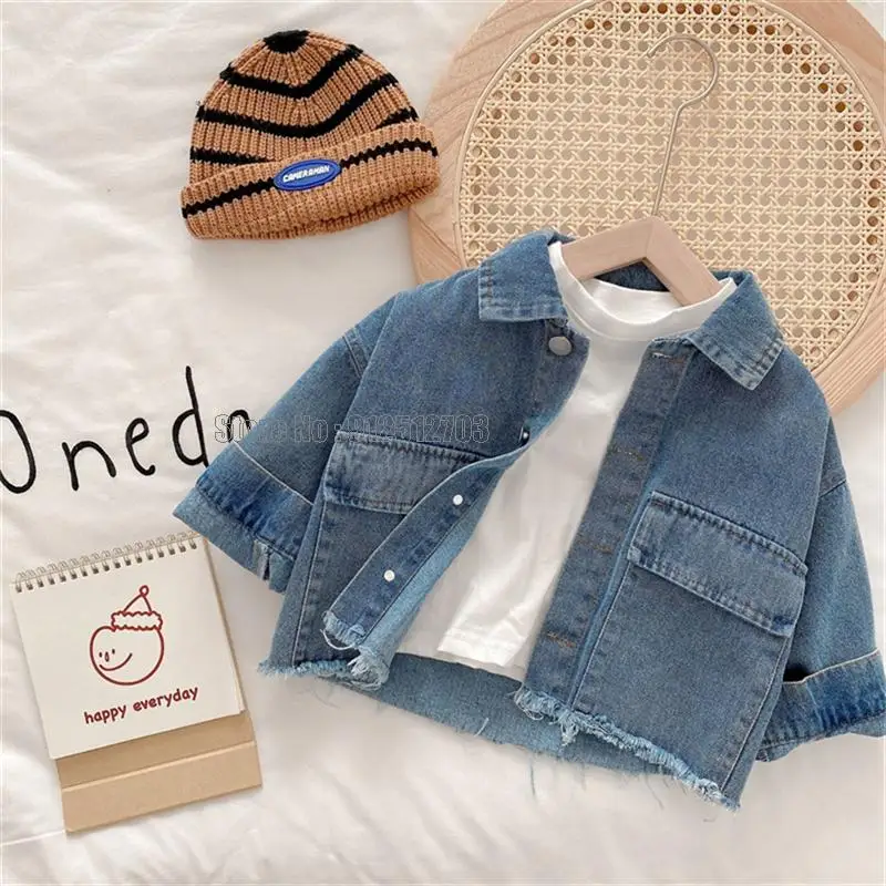 Baby Denim Jacket Spring Autumn Fashion Boys Girls Clothing Kids Coat