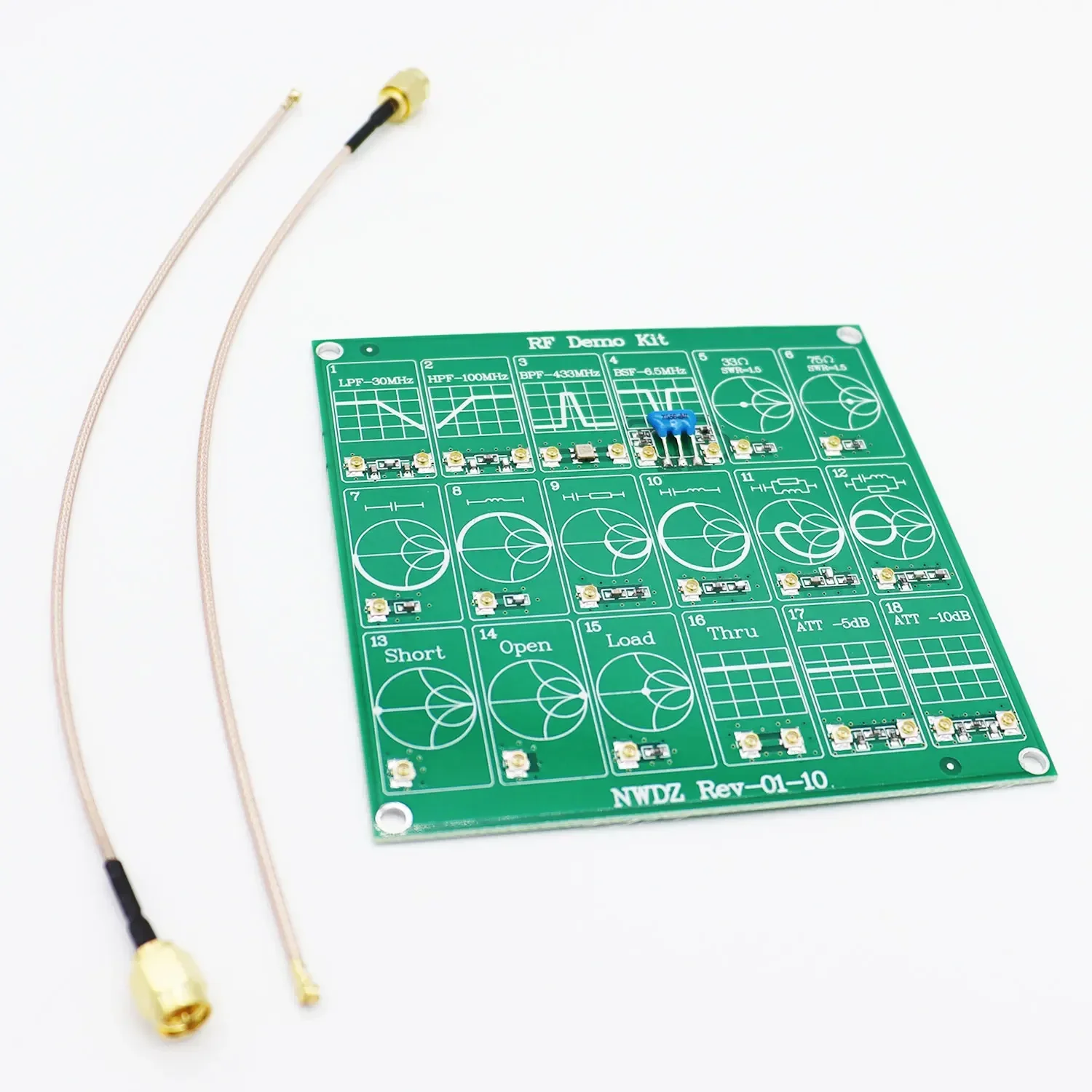 NanoVNA Filter Attenuator VNA RF Test Board Tester Demo Kit Module Breadboard Network Analyzer Universal Tool For Home