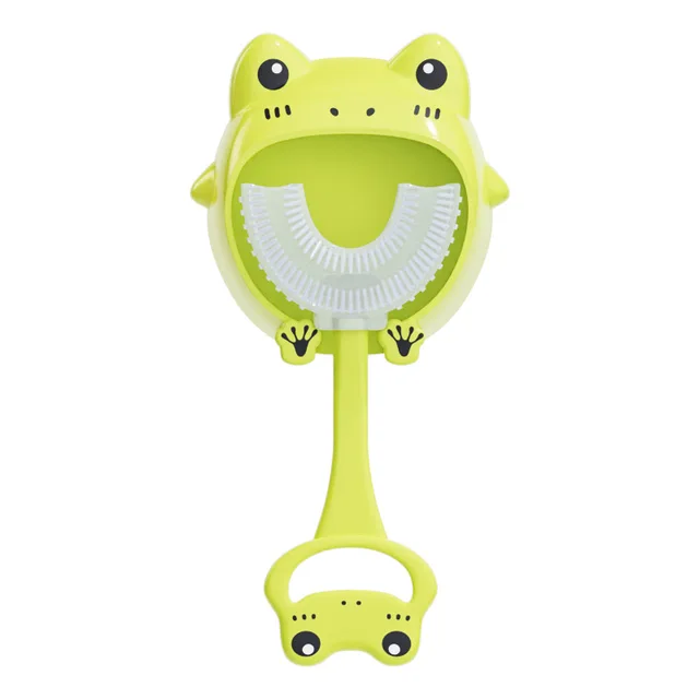 Brosse à dents en Silicone souple pour enfants, nettoyage buccal, en forme de U, avec support, santé et beauté, 2023, 360