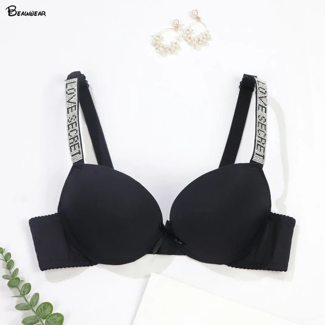 Plusgalpret Women's Bra Push Up Thick Padded Foam Underwear C Cup wired  Lace Lingerie - AliExpress