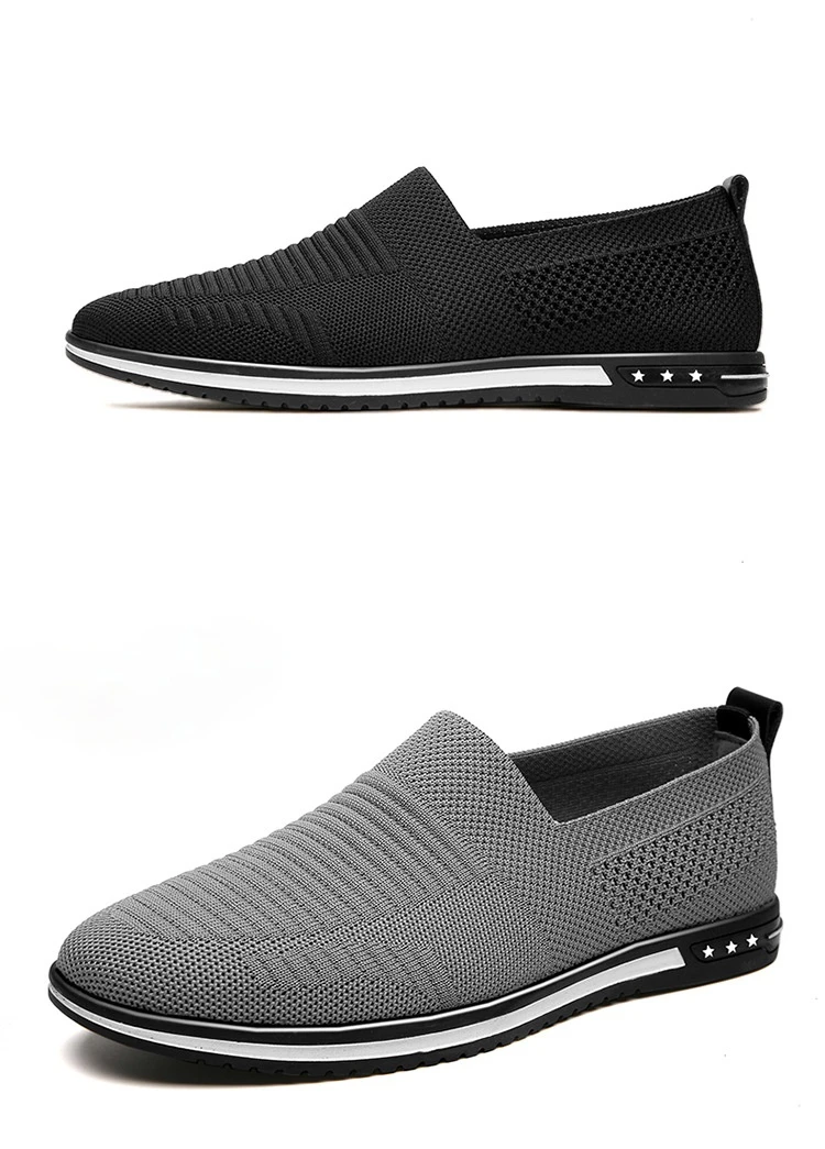 Men Shoes Lightweight Sneakers Fashion Casual Walking Shoes Breathable Slip on Loafers