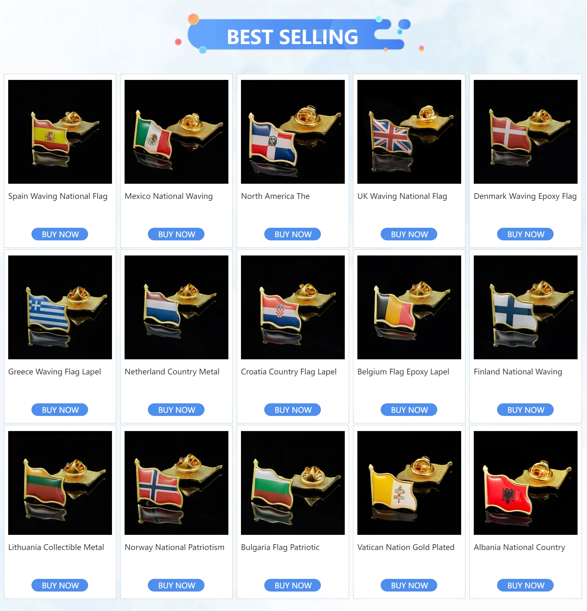 Slovenia National Flag Lapel Badge Waving Flag Badge Jewelry Pin Brooch Wear On Suits & Bag Backpack Accessories