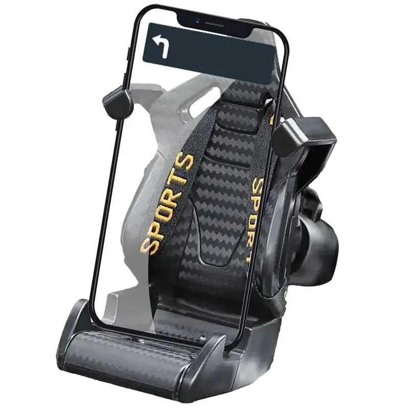 

Racing Seat Shape Car Phone Holder Universa-l Car Vent Phone Mount With Safety Belt 360 Degree Rotatable Car Interior Auto Mount