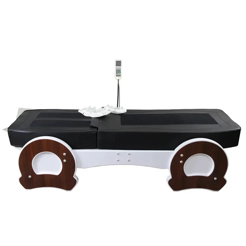 Electric Massage Bed Automatic Air Acupressure Infrared Jade Roller Massage table Full Body