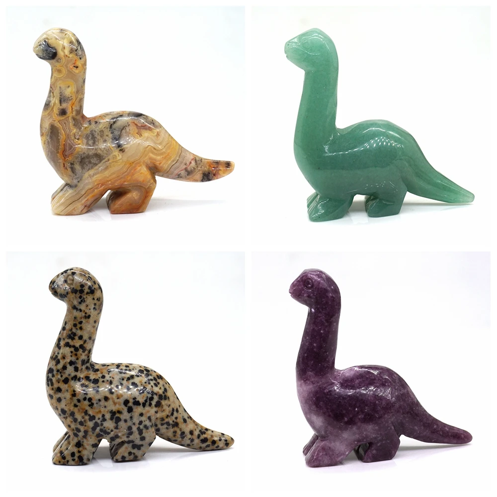 2.7インチの恐竜の石の彫刻,クリスタルの癒しの置物,ディプロドクス,家