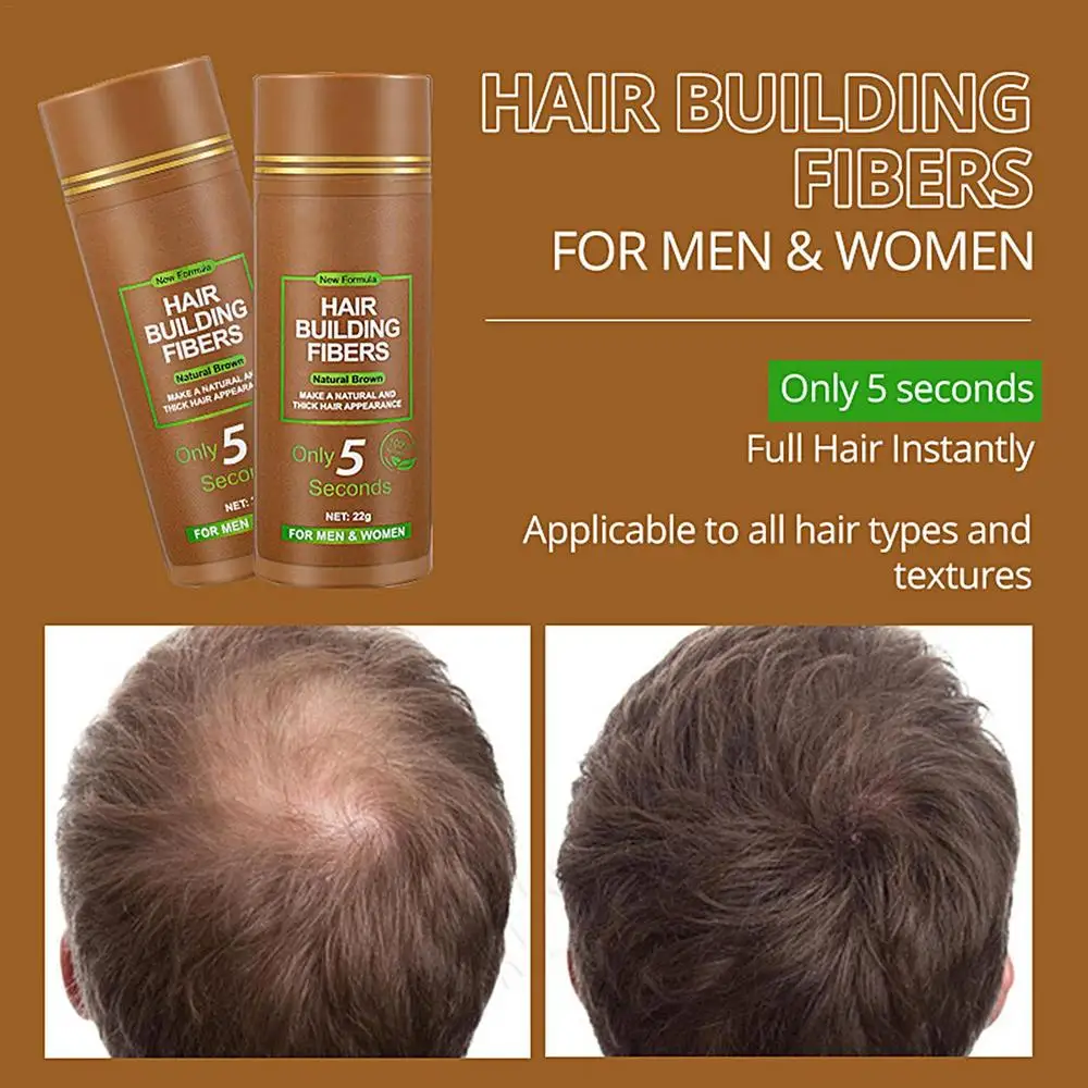 Description Picture 5 of itembrown Hair Fibers Regrowth Powders Keratin Applicator Hair Building Fibers Spray Pump Hair Growth Products Beauty Health 22g