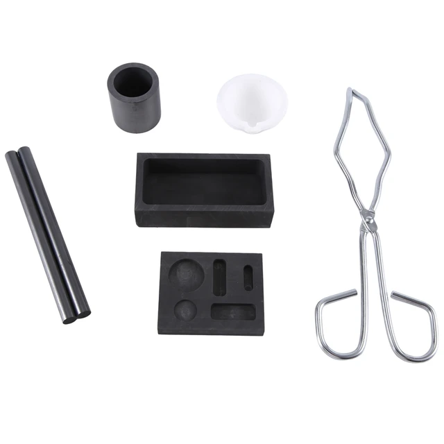 Graphite Torch Melting Casting Kit,2 Graphite Crucible Stir Stick, Quartz  Crucible, Cylindrical Gra From Suguomei