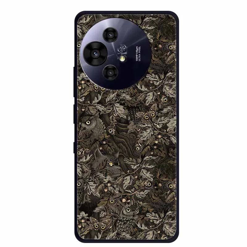 Black Silicone Protective Back Cover - Stylish and Durable Bumper Coque for TCL 50 Pro NxtPaper 5G