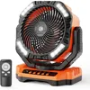 40000mAh Battery Operated Camping Fan, Rechargeable High Velocity Floor Fan, Auto Oscillation Remote Control Timer 1
