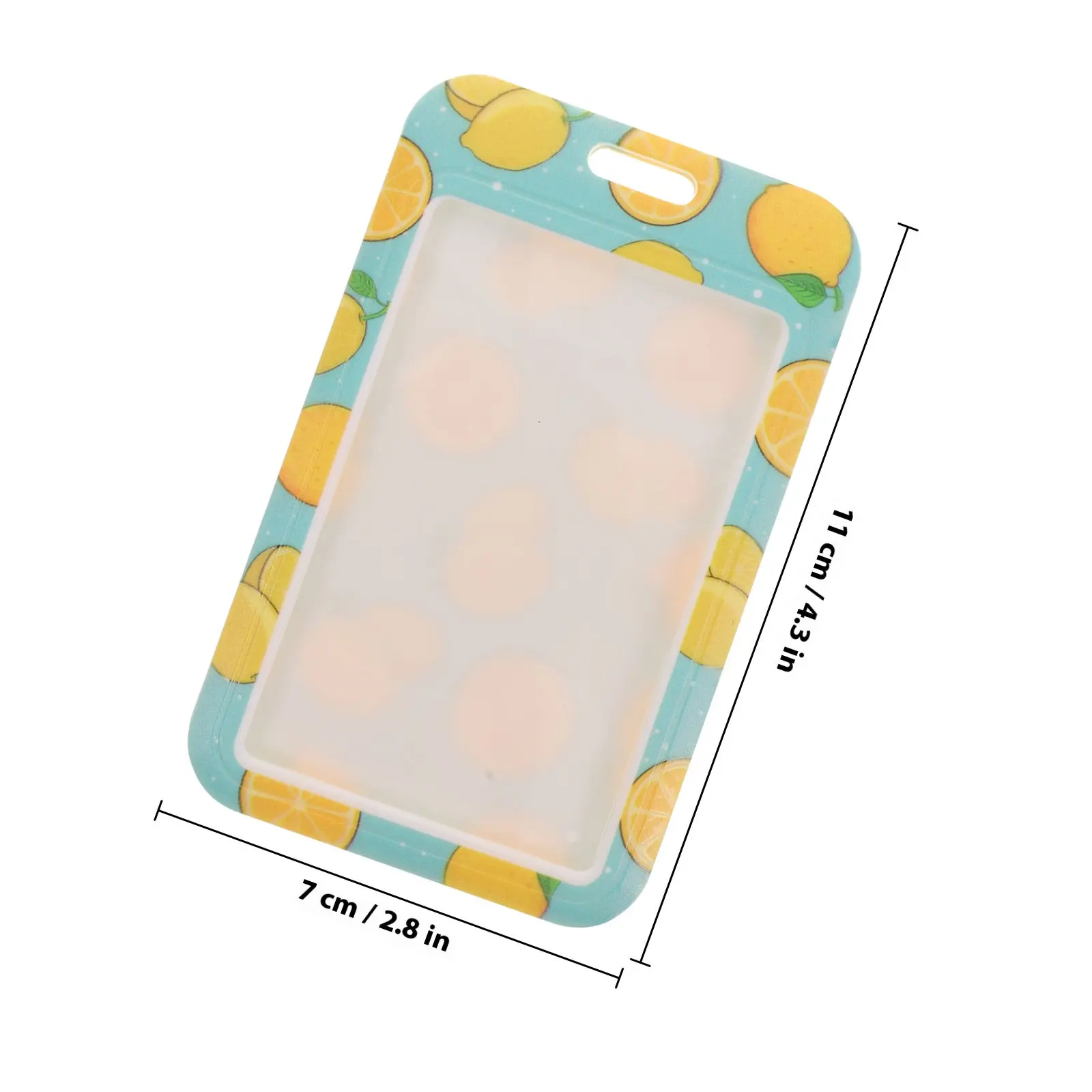 ID 카드 홀더 분리형 끈 과일 패턴 교사 배지 홀더 긁힘 방지 카드 슬리브 다목적 학교 업무 ID 배지