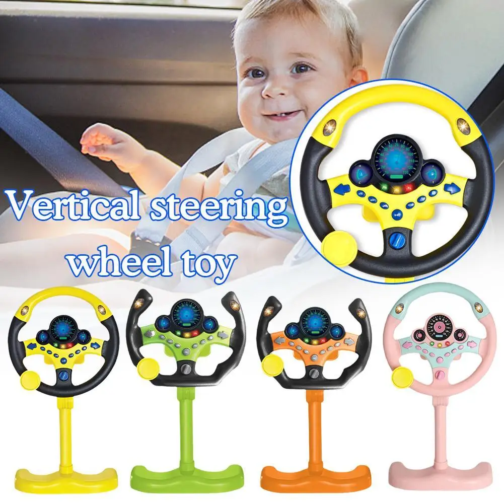 Children Simulated Driving Steering Wheel Toy Eletric Baby Toys Kids Light And Sound Educational Stroller Driving Vocal Toys