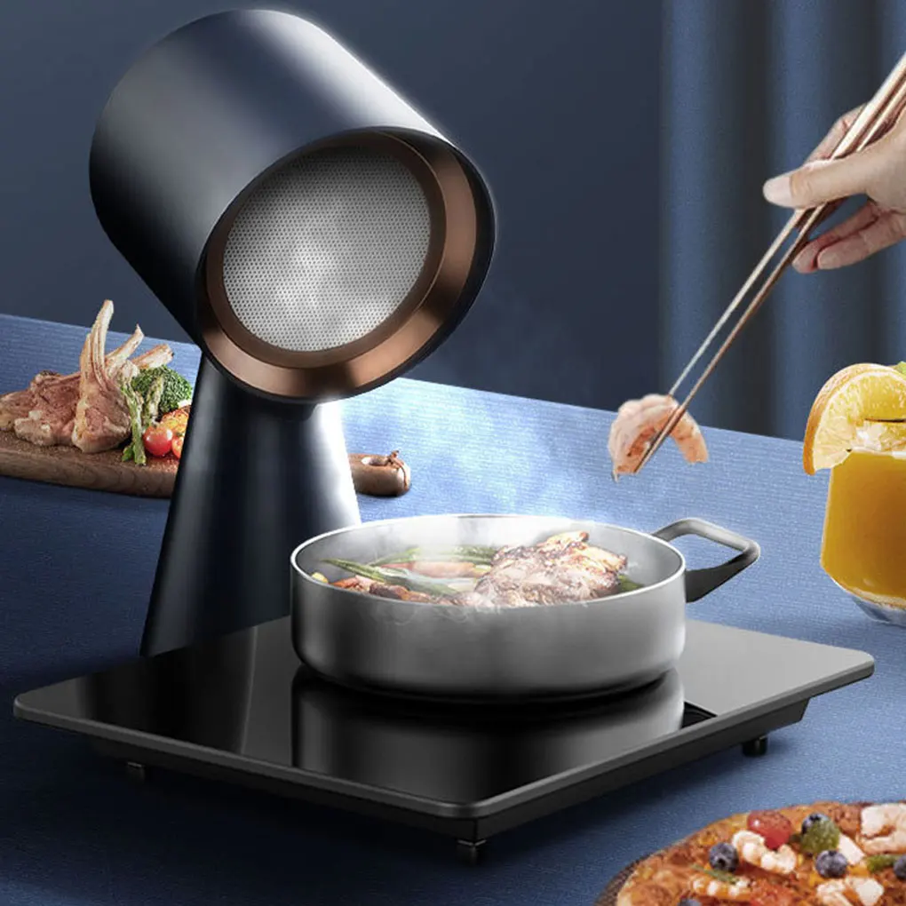 Portable Mini Desktop Indoor Cooker Hood Motor For Camper Smoke Fan Convenient Efficient Functional Low Noise Strong Suction 1