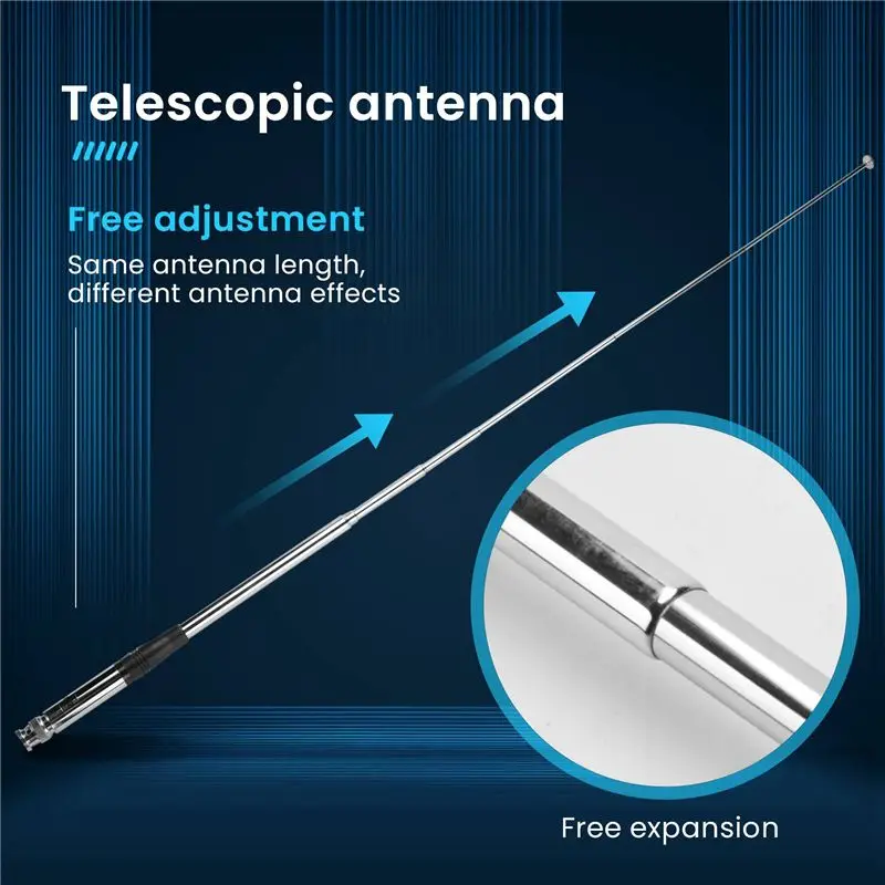 AEF1-2X 27Mhz 안테나 9인치51인치 텔레스코픽/로드 HT 안테나(BNC 커넥터가 있는 CB 휴대용/휴대형 라디오용)