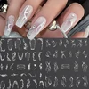 3D Metalic Line Nail Stickers Sliver Thorns Vine Curve Stripe Lines Tape Swirl Sliders Manicure Adhesive Nail Art Decals 1