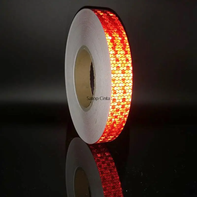 2.5cm*50m Reflective Safety Warning Tape Adhesive Conspicuity Bicycle Stickers With Shiny Stars Waterproof Reflector Car Decals