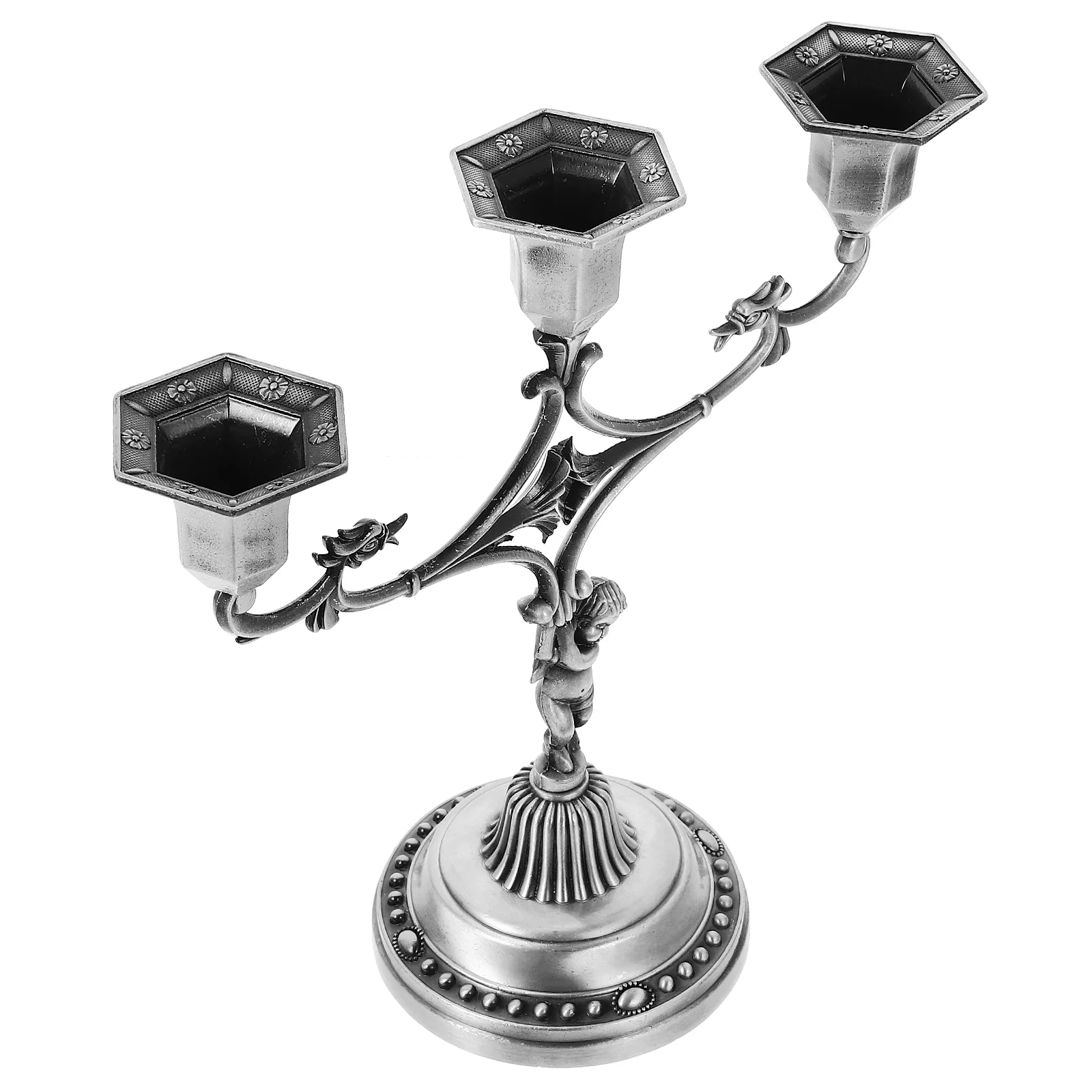 

Home Retro Decoration Holder (Vintage Tin) Bedroom Decore for Wedding Party Western Style Zinc Alloy Metal Ornament