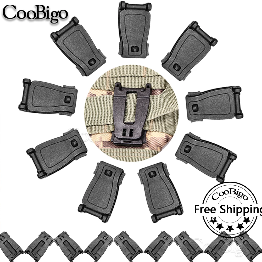 50 Pcs Molle Strap Buckle Tactical Backpack Bag Webbing Connect Clip