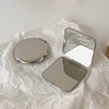 1pcs Portable Women Stainless Steel Makeup Mirror Hand Pocket Folded-Side Cosmetic Make Up Mirror Small Various Shapes 1