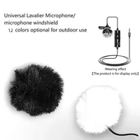 MF1 Clip-on Lavalier Microphone Mic Universal Wireless Microphones Noise Reduction Hairball Windproof Sleeve Lapel Lavalier Mic 3