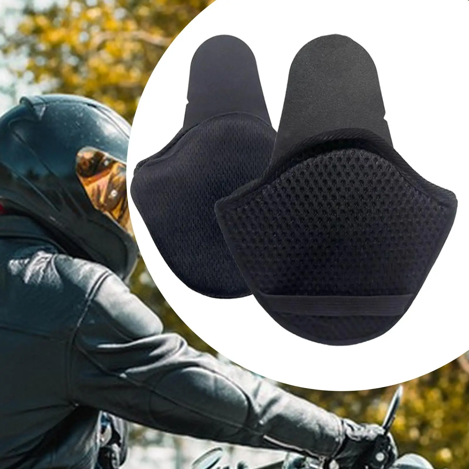 Motorcycle Helmet Ear Pads Removable Warm Earmuffs 1 Pair Cold Weather Ear Pads Windproof Earmuffs Reduce Wind Noise