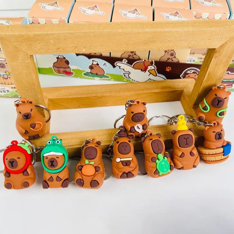 Capybara Keychain Super Cute Creative Capybara Keychain Super Cute Creative Capybara Keychain Realistic Capybara Toy Cartoon 5