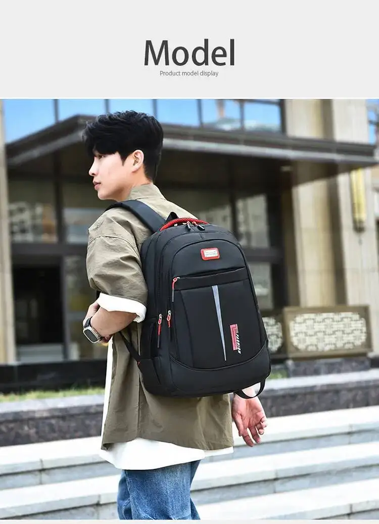 Damen Reisetasche High School Mittelschule Student Doppelte Umhängetaschen Herren Große Kapazität Business Laptop Rucksack – Detail 10