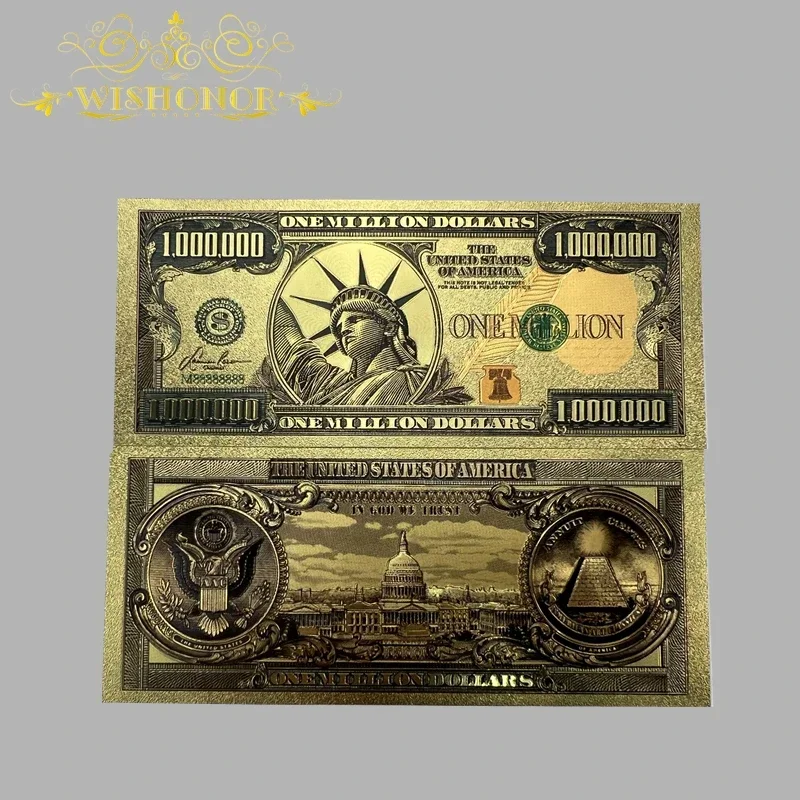 Colored America Banknote Million And Billion Dollar Banknote Fake Replica Paper Money for Home Decoration 10pcs/Lot