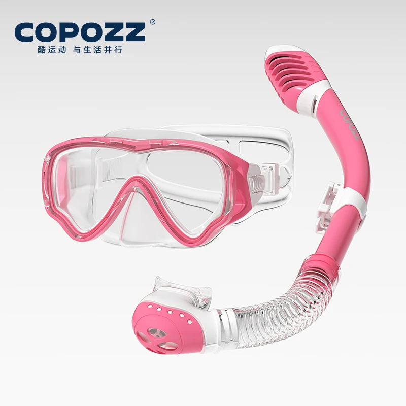 COPOZZ Diving mask kids Full face HD Anti Fog Scuba Mask Underwater snorkel mask set Kids Swimming Snorkel Diving Equipment