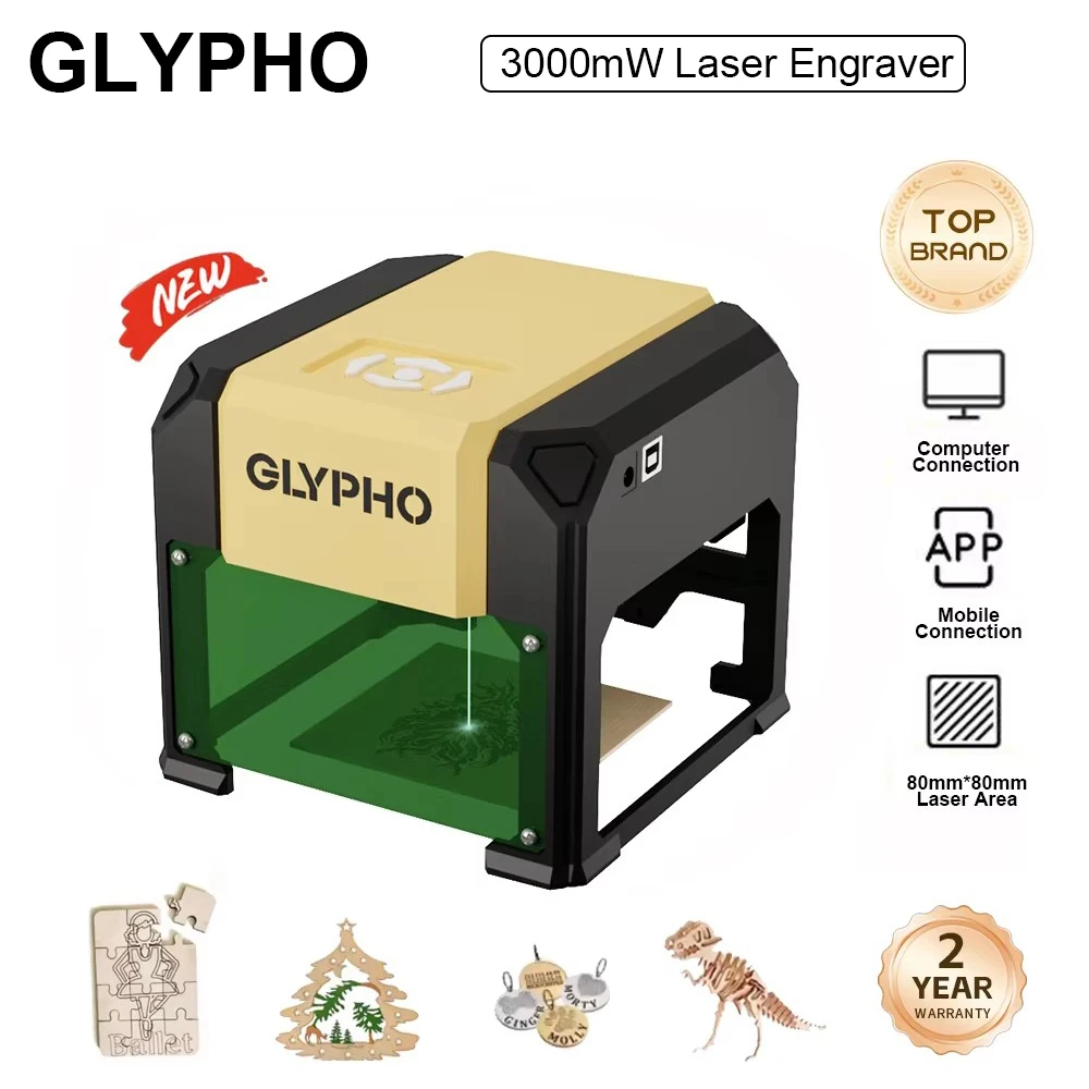 2034473-71e050.jpg S28001531f496488dbcba632d39b6433eT Laser Engraver Machine CNC Highly Accurate Portable 80mmx80mm Engraving Cutting for Dog Tag Paper Leather Wood Work DIY Mallzona