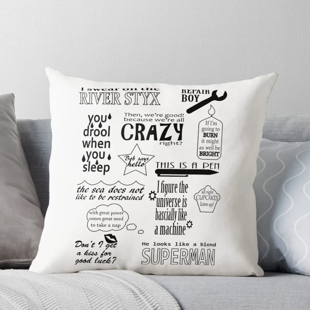 

Heroes of Olympus Quotes Throw Pillow Cushion Cover anime girl ornamental pillows Pillow Decor