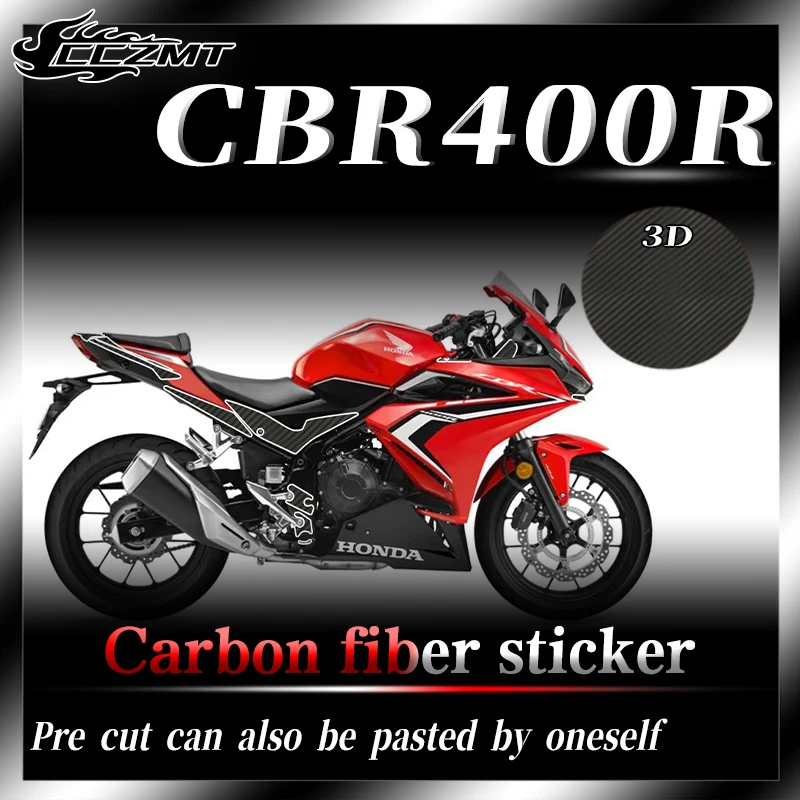 

Наклейка 3D из углеродного волокна для Honda CBR400R, защитная пленка для корпуса, декоративная наклейка, модификация