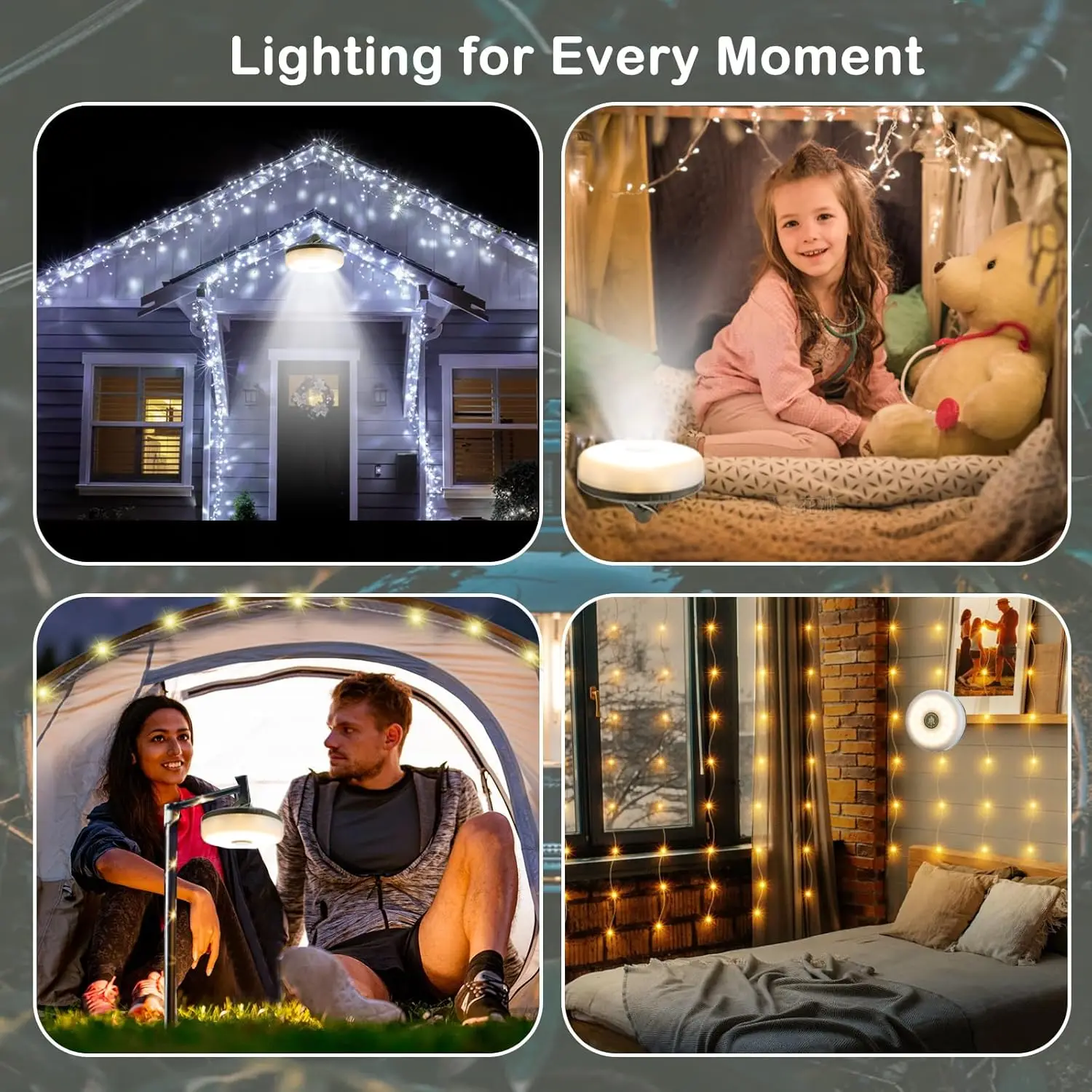 10M Length LED Camping Lamp Strip Atmosphere Waterproof Recyclable Light Belt Ou
