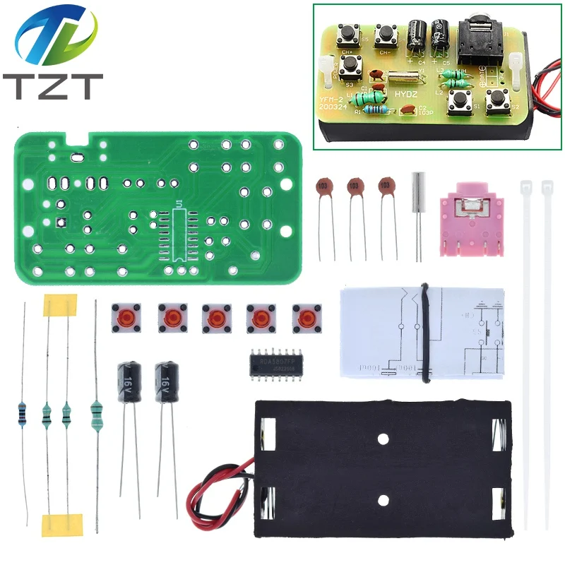 Kit fai da te radio stereo FM 76-108 MHz Modulo ricevitore FM wireless Modulazione di frequenza Progetto di pratica di saldatura elettronica