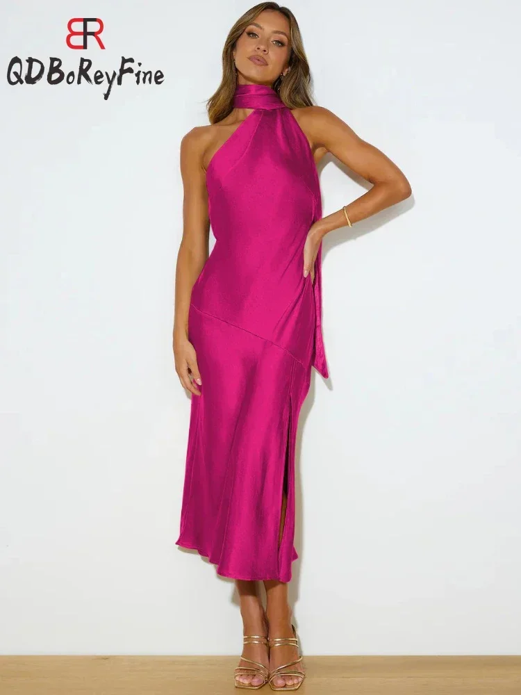 Bufanda Damasco Mujer - Sensación Sedosa Satinada | Pañuelo Largo Multifunción Para Pelo, Cuello Y Bolso | Negro Carbón Elegante